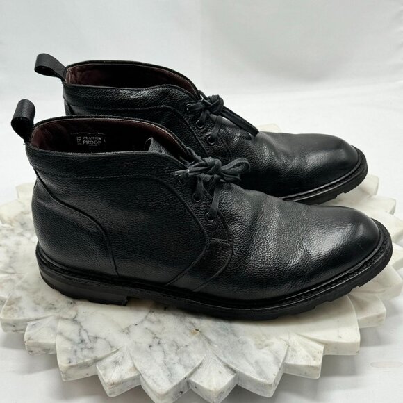 Allen Edmonds ALPINE Weatherproof Genuine Leather Chukka Boots 9D Black Grain - Picture 8 of 16